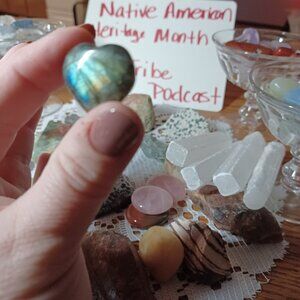 Labradorite Carved Heart